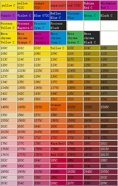 Pantone Color Cards