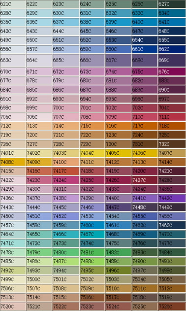 PANTONE International Color Card